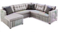 Modułowy narożnik ogrodowy z technorattanu szary 240 x 180 x 85 cm