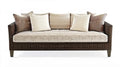 3-osobowa sofa z technorattanu brązowo-beżowa 220 x 90 x 82 cm